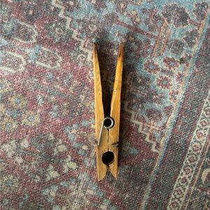 Very Large Vintage Wooden Clothespin